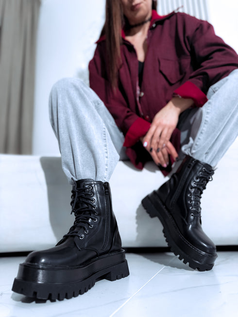 ЧЁРНЫЕ сапоги "SILENT" Y2093